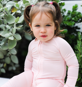 Peony Stripe Bamboo Sleeper