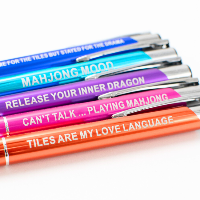 MAHJONG PEN SET | 5 Colorful Pens with Funny Mahjong Sayings-gallery-50991949611319