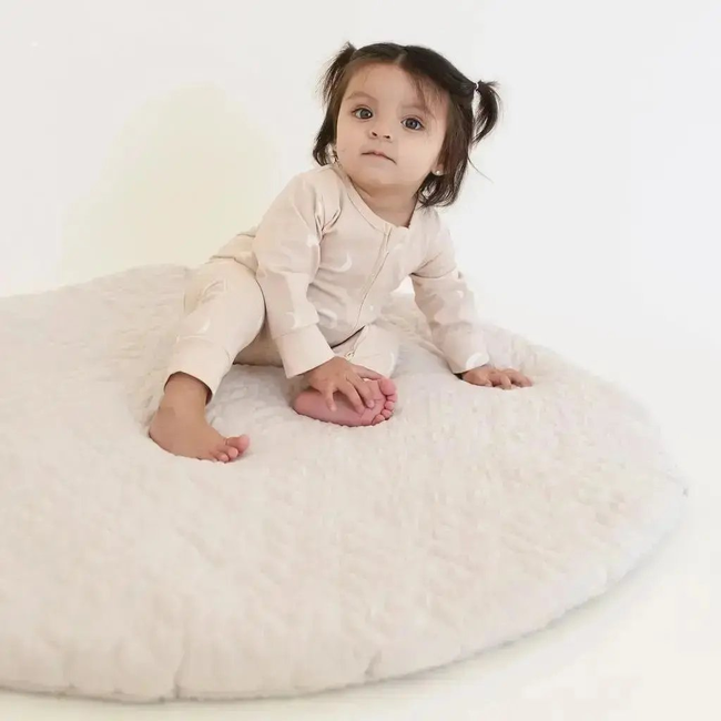 Moonlit Dreams Zipped Onesie (0–12 Months) – 100% Cotton Muslin Baby Sleepwear-gallery-46778671268073