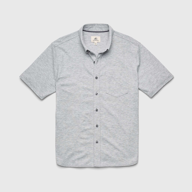 Tony Pique Knit Shirt - Heather Grey-gallery-42414846181634