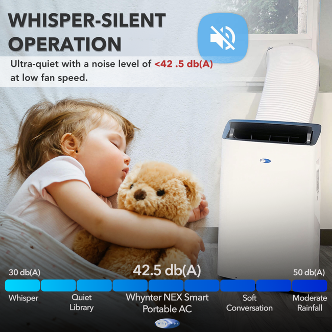 Whynter NEX Inverter Dual Hose Cooling Portable Air Conditioner with Smart Wi-Fi, Dehumidifier, and -gallery-46275842867448