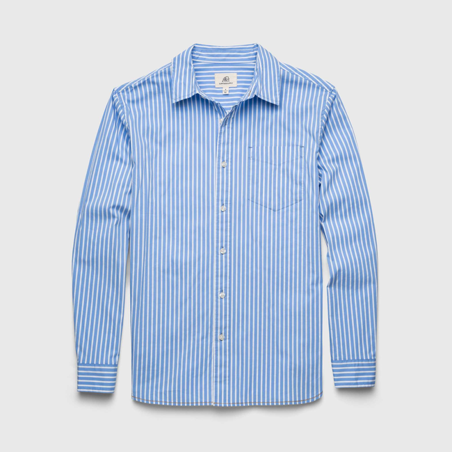 Brian Stripe Shirt - Blue-gallery-42414327693570