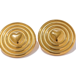 Vintage Disc Earrings