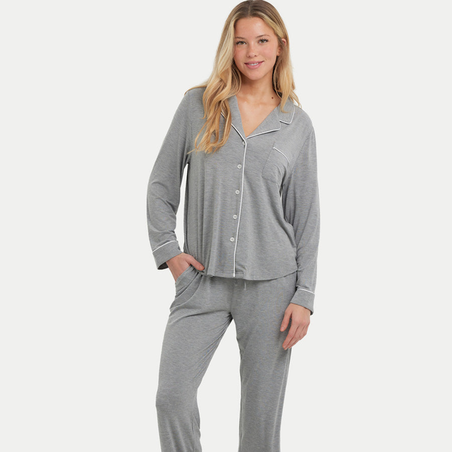 Long Sleeve Bamboo Pajama Set-gallery-41445326684400