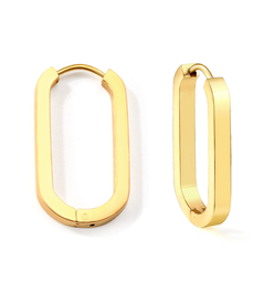 Azura Geometric Gold Hoop Earrings