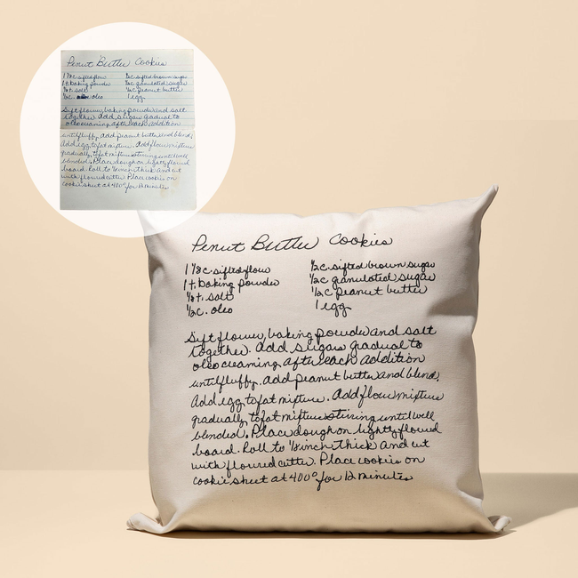 Natural Canvas Custom Family Recipe Decorative Pillow-gallery-43701793259743
