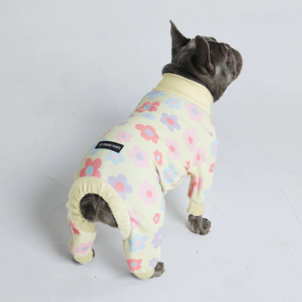 Dog Pajama - Flower Yellow