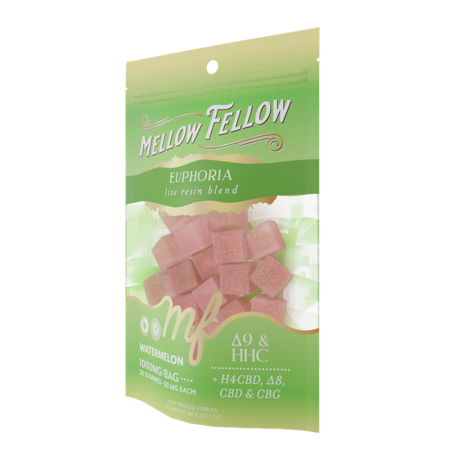 Euphoria Blend - Live Resin M-Fusions Edibles - Watermelon 1000mg-gallery-37570508554446