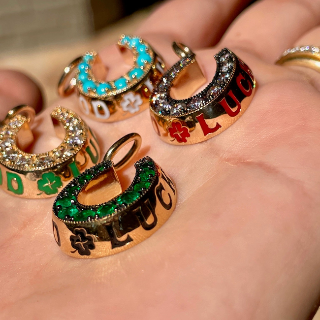 3GOG Original Good Luck Horseshoe Milgrain Pendant-gallery-56297449259323