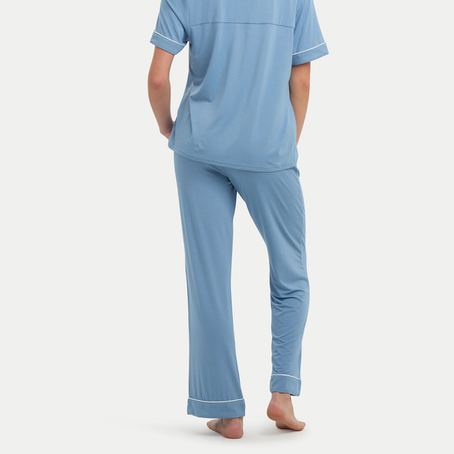 Short Sleeve Bamboo Pajama Set with Pants-gallery-41439022579952