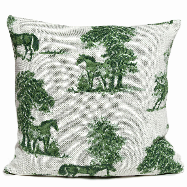 Equestrian Toile Pillow-gallery-46682905805091