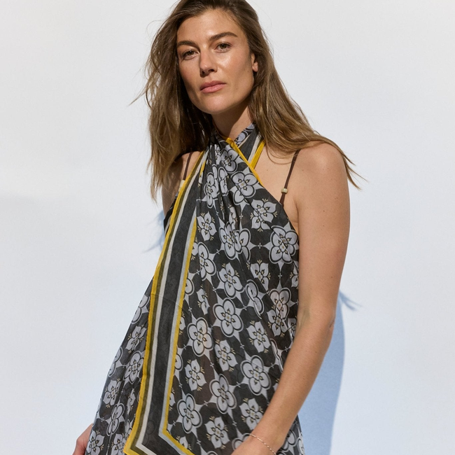 Mosaic Silk Pareo - Extra Large-gallery-55601988206909