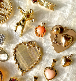 Vintage 18K Cherub with Flute Pendant