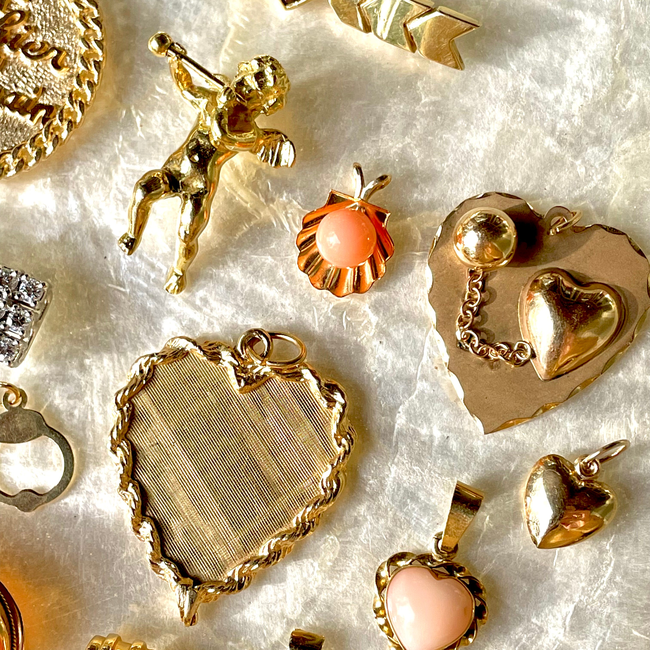 Vintage 18K Cherub with Flute Pendant-gallery-45118058660155