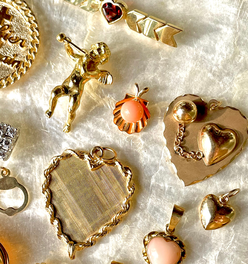 Vintage 18K Cherub with Flute Pendant