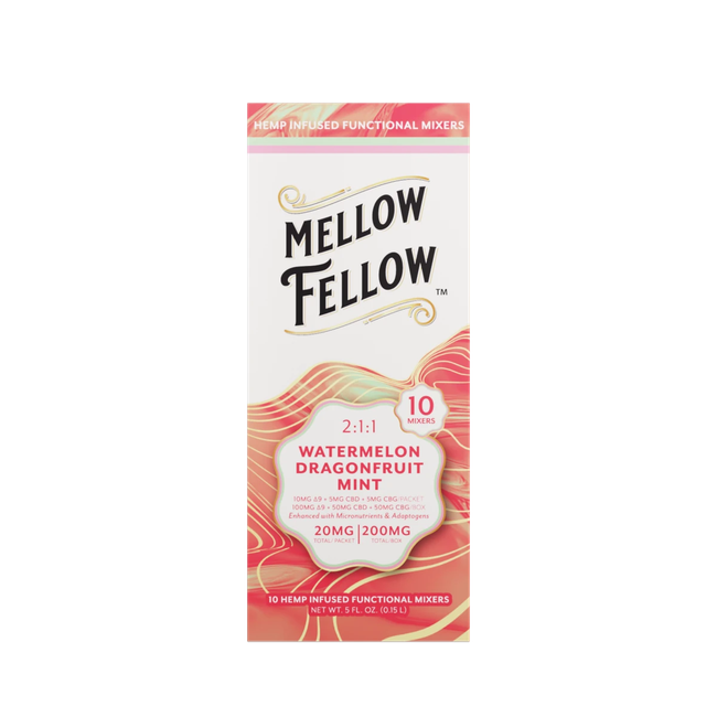 Delta 9 + CBD & CBG Mixers 10pc - Watermelon Dragonfruit Mint-gallery-38666319233230