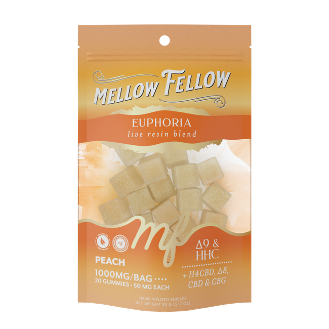 Euphoria Blend - Live Resin M-Fusions Edibles - Peach 1000mg-gallery-37570508783822