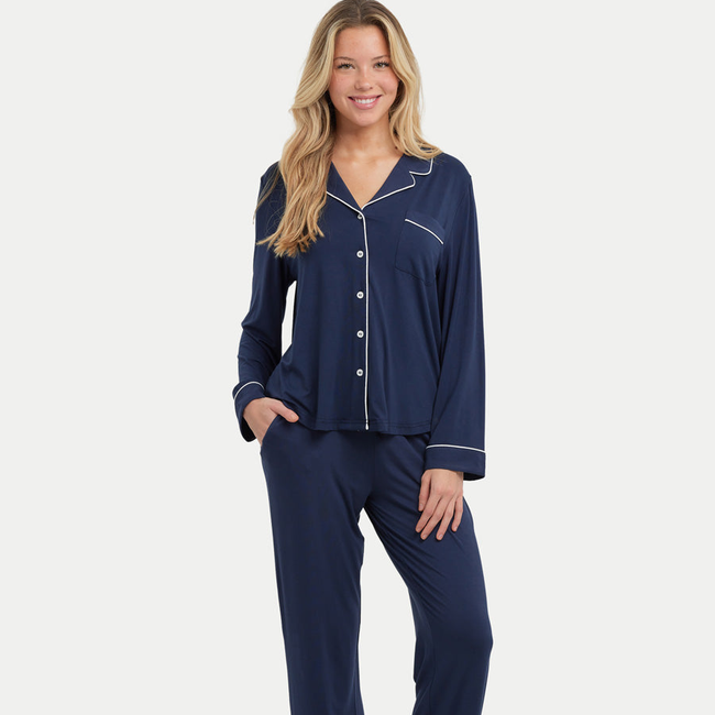 Long Sleeve Bamboo Pajama Set-gallery-41445327372528