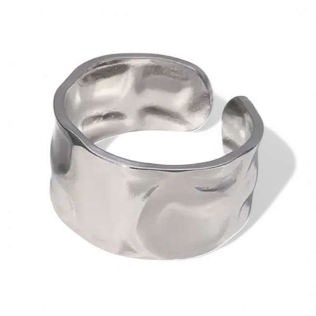 Textured Wide Open Ring-gallery-43553941127418