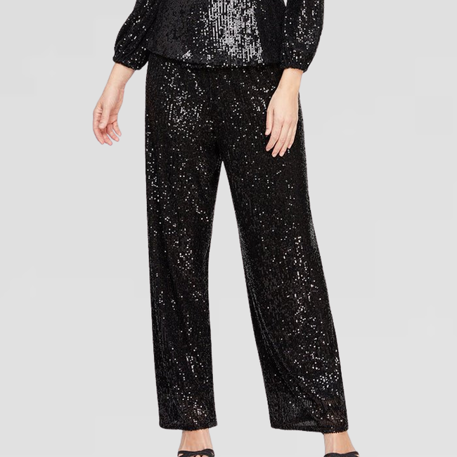 Straight Leg Sequin Pant-gallery-44881266213120