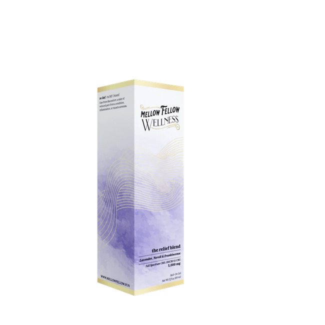 Wellness Roll On Gel - The Relief Blend - Lavender, Neroli + Frankincense - 5000mg-gallery-37327676702926