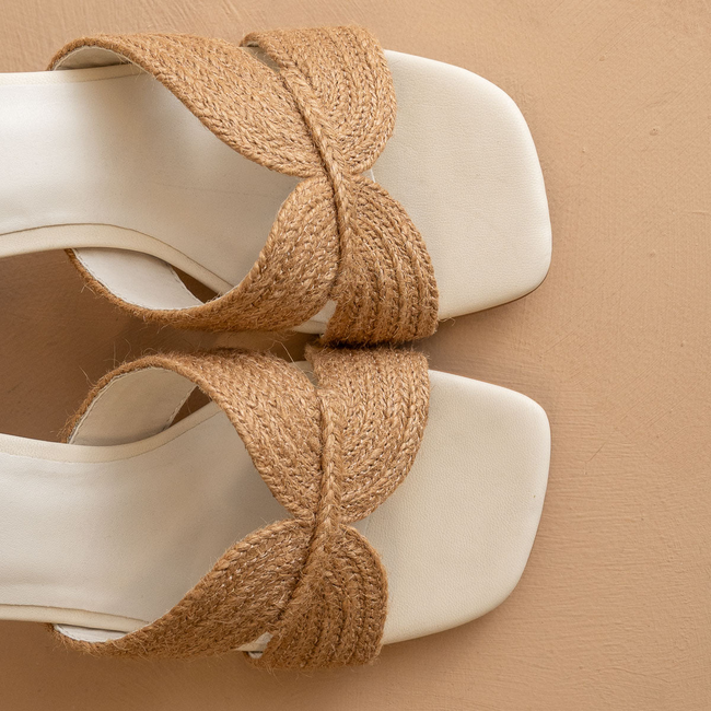 The Santiago | Toffee Raffia Block Heel-gallery-38019712581809