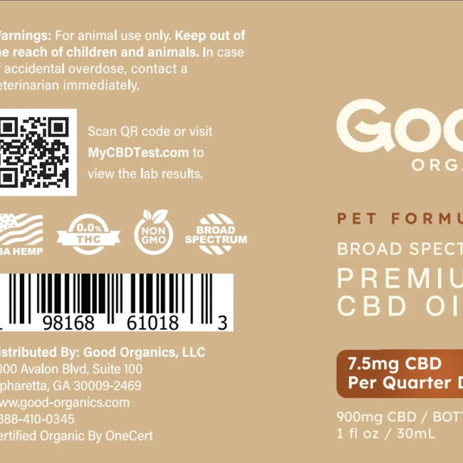 USDA ORGANIC CBD TINCTURE FOR DOGS, CATS & PETS-gallery-46361791856949