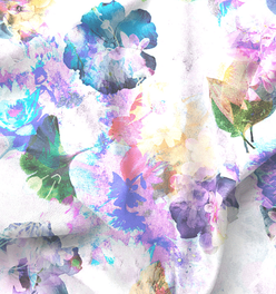 Fabric by the Yard - Memory Garden / Fade to White