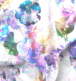 Fabric by the Yard - Memory Garden / Fade to White