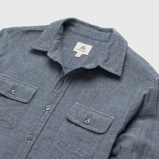 Zhu Double Gauze Shirt - Navy-gallery-44084219674882