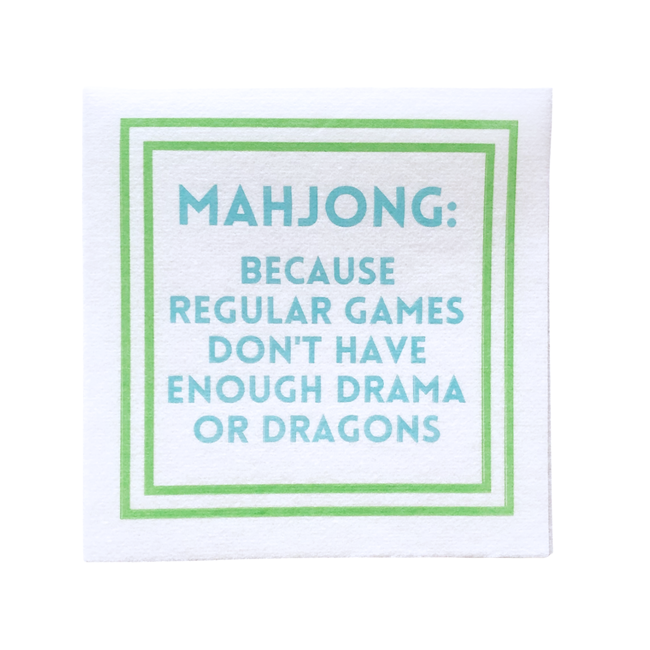 MAHJONG NAPKINS | 5'' x 5'' Luxury, Linen-Feel, Eco-Friendly-gallery-49554009194807