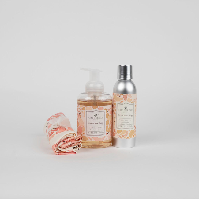 Cashmere Kiss Foaming Hand Soap, Non-Aerosol Room Spray, and Tea Towel Gift Set-gallery-45768703377592