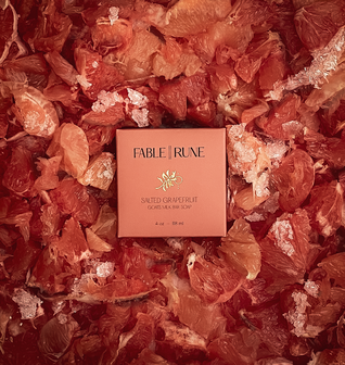 SALTED GRAPEFRUIT GOATS MILK SOAP