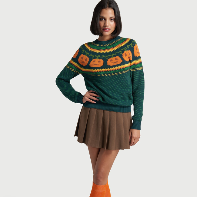 Give 'Em Pumpkin To Talk About Fair Isle Sweater-gallery-37010583978155