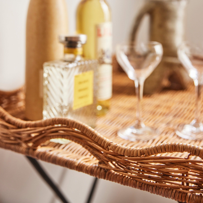 Maude Rattan Folding Tray Top Side Table-gallery-32084048871485