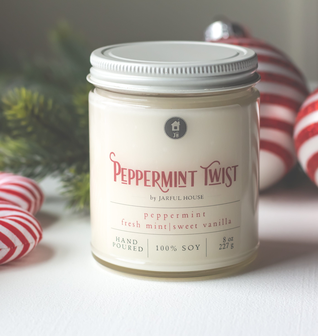 Christmas Candle Peppermint Twist 8 oz.