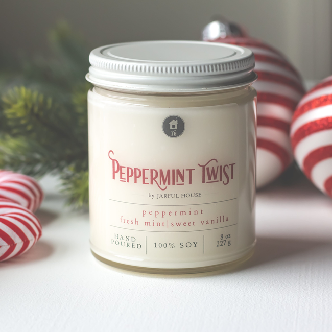 Christmas Candle Peppermint Twist 8 oz.-gallery-30262123790406