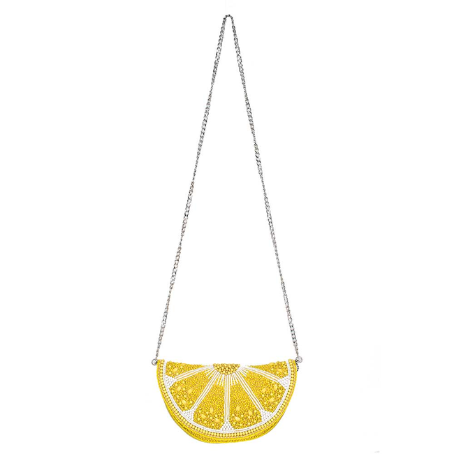 Lemon Law Beaded Crossbody Handbag-gallery-32954483376194