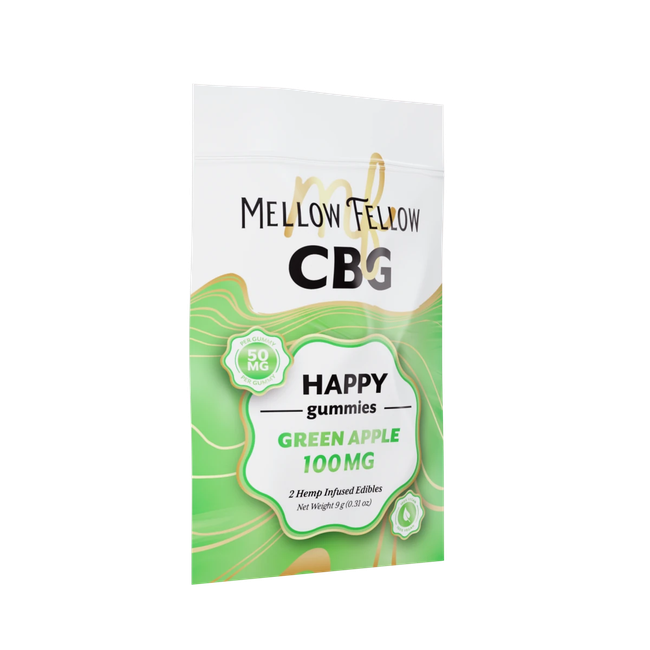 Happy CBG Gummies 100mg - Green Apple-gallery-39102625218766