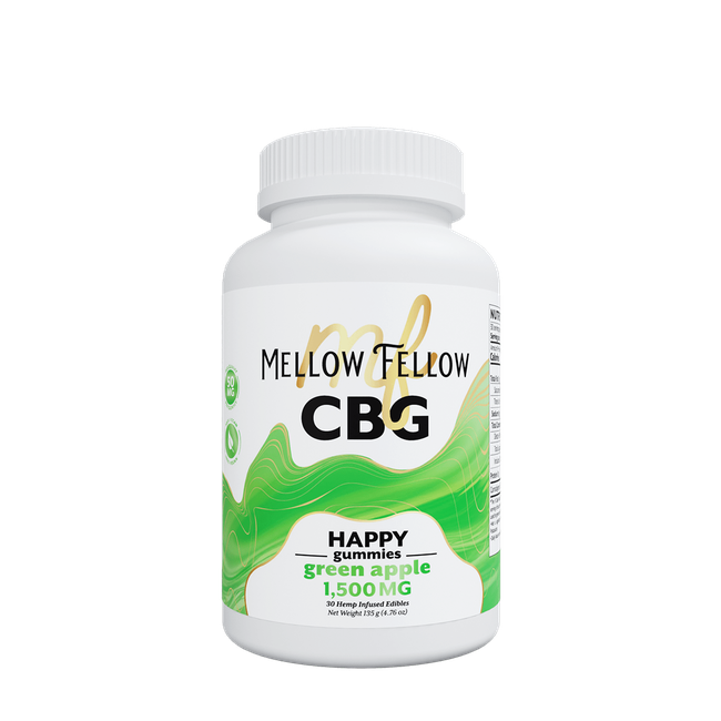 Happy CBG Gummies - 1500mg - Green Apple-gallery-37564484911310