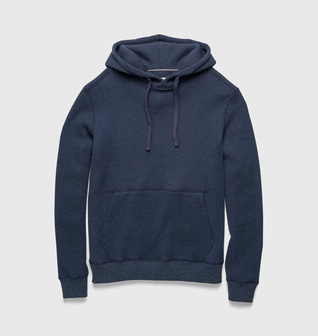 Ivan Waffle Thermal Hoodie - Navy Heather