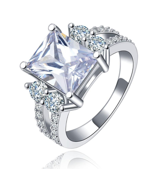 Princess Cut Cubic Zirconia Ring