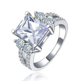 Princess Cut Cubic Zirconia Ring