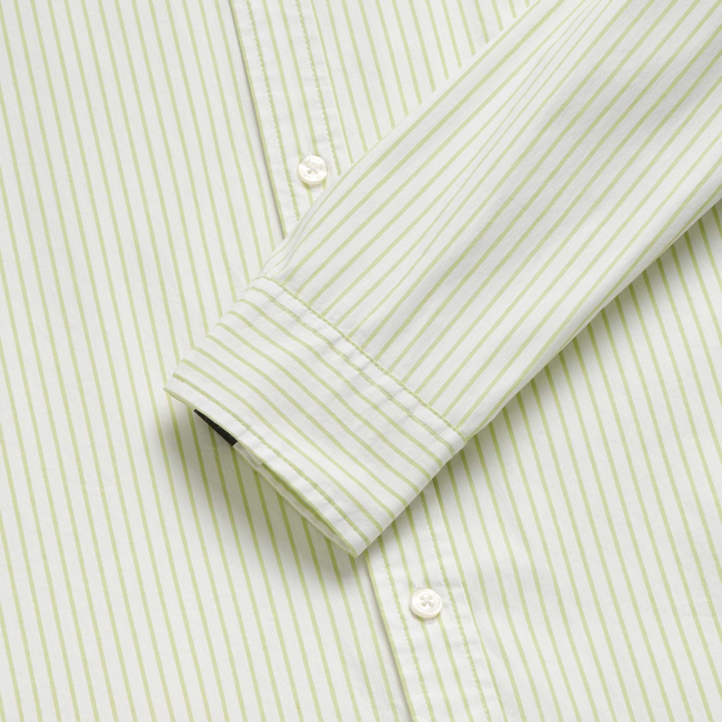 Brian Pinstripe Shirt - Margarita Green-gallery-45068304056578