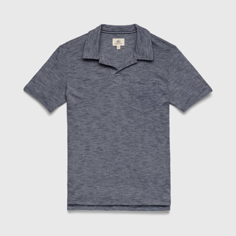 Johnny Collar Polo - Navy Blazer