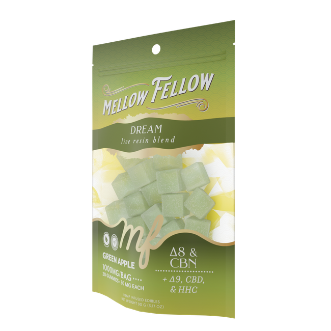Dream Blend - Live Resin M-Fusions Edibles - Green Apple 1000mg-gallery-37570507669710