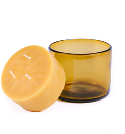 Beeswax Botanica Scented Refill Candles for Blown Glass Holders
