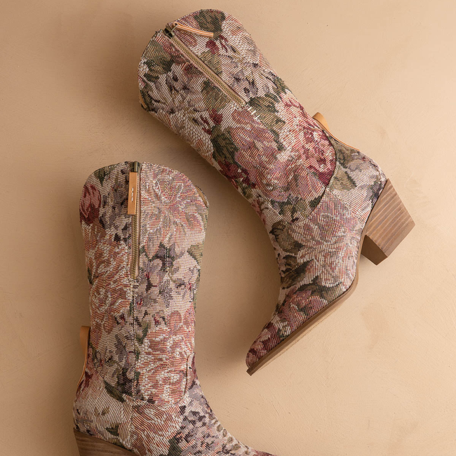 The Brilee | Mauve Tapestry Boot-gallery-38968676122801