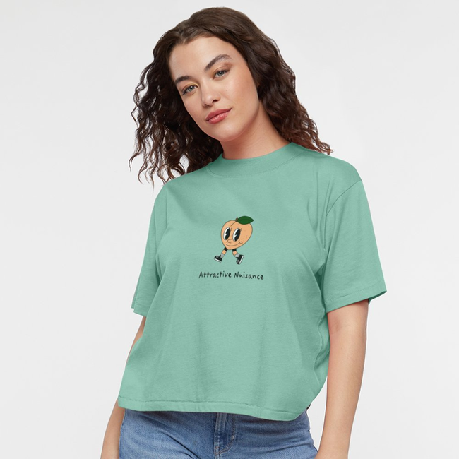 Attractive Nuisance Peachy Women's Boxy Tee-gallery-32617912533058