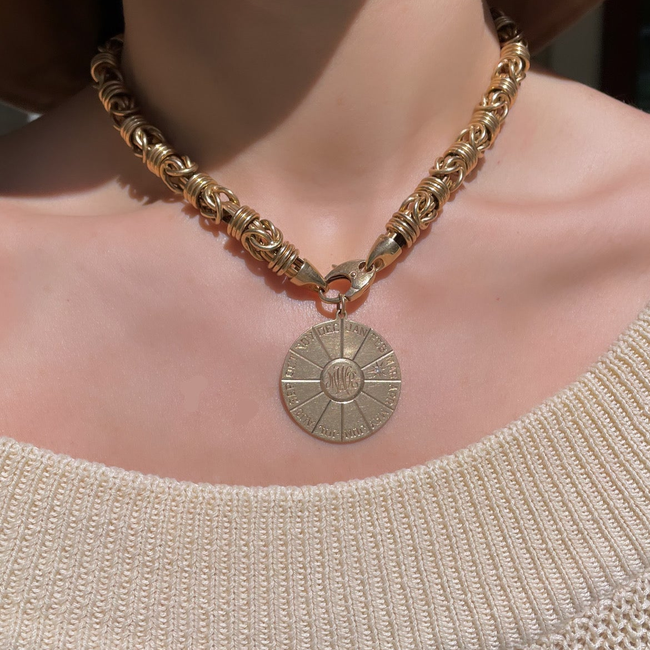 Vintage Tiffany 14K Diamond Calendar Charm-gallery-45118049059131